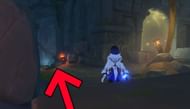 Take the left route shown here (Image via HoYoverse)